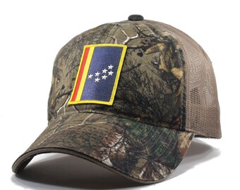 Homeland Tees Durham NC Flag Realtree Camo Trucker Hat Men's Cap