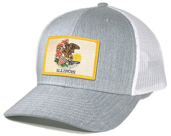 Homeland Tees Illinois Flag Patch Trucker Hat