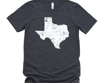 Homeland Tees Texas State Vintage Look Distressed Unisex T-shirt