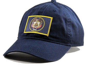 Homeland Tees Utah Flag Hat State Flag Embroidered Patch Dad Hat Men's Baseball Cap