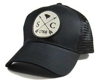 Homeland Tees South Carolina Arrow Hat - All Black Trucker