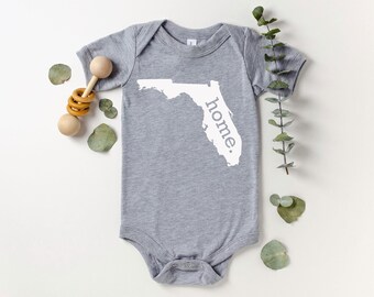 Homeland Tees Florida Home State Onesie®, State Baby Bodysuit, Baby Shower Gift, New Baby Welcome Gift, Newborn Clothes Baby Boy Baby Girl