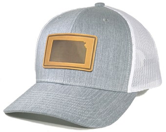 Homeland Tees Kansas Leather Patch Trucker Hat