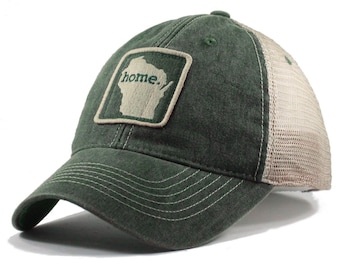 Homeland Tees Wisconsin Home Trucker Hat - Vintage Green