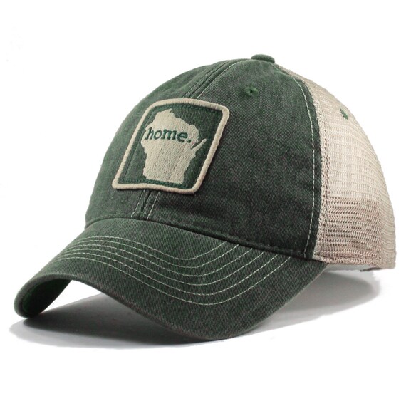 Homeland Tees Mens Hawaii Leather Patch Camo Trucker Hat