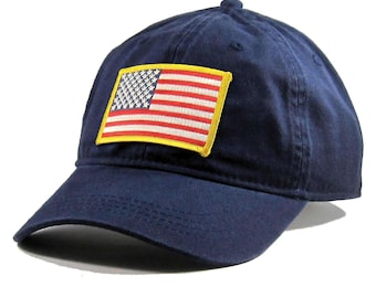 Homeland Tees USA Flag Hat Men's Dad Hat Baseball Cap