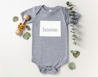 Homeland Tees Wyoming Home State Onesie®, State Baby Bodysuit, Baby Shower Gift, New Baby Welcome Gift, Newborn Clothes Baby Boy Baby Girl