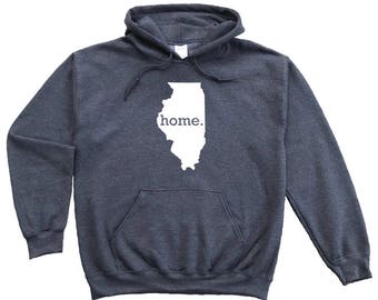 Homeland Tees Illinois Home Pullover Hoodie Sweatshirt