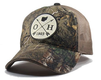 Homeland Tees Ohio Arrow Hat - Realtree Camo Trucker Men's Cap