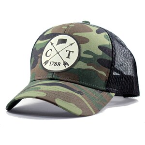 Homeland Tees Connecticut Arrow Hat - Army Camo Trucker