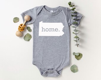 Homeland Tees Pennsylvania Home State Onesie®, State Baby Bodysuit, Baby Shower Gift, New Baby Welcome Gift, Newborn Baby Boy Baby Girl