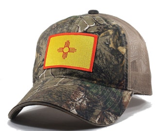 Homeland Tees New Mexico Flag Hat - Realtree Camo Trucker