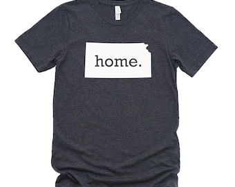 Homeland Tees Kansas Home Shirt - Unisex State Outline T-Shirt