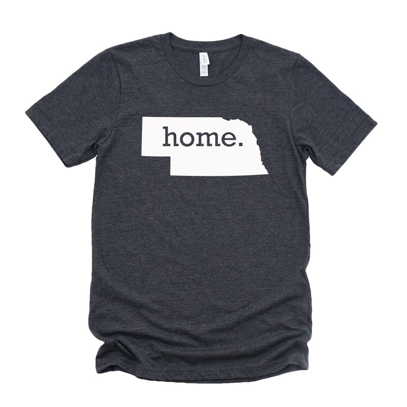 Homeland Tees Nebraska Home State T-Shirt Unisex Dark Grey Heather