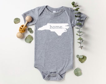 Homeland Tees North Carolina Home State Onesie®, State Baby Bodysuit, Baby Shower Gift, New Baby Welcome Gift, Newborn Baby Boy Baby Girl