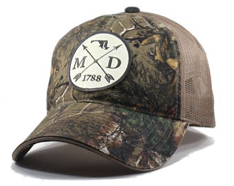 Homeland Tees Maryland Arrow Hat - Realtree Camo Trucker Men's Cap