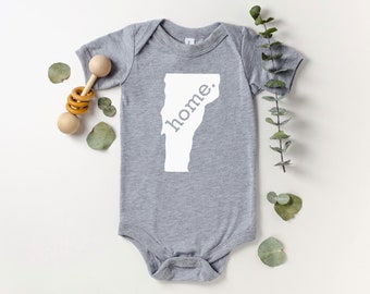 Homeland Tees Vermont Home State Onesie®, State Baby Bodysuit, Baby Shower Gift, New Baby Welcome Gift, Newborn Clothes Baby Boy Baby Girl