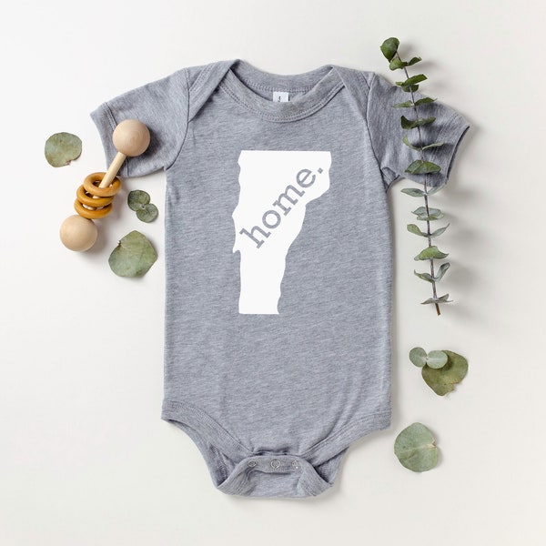 Homeland Tees Vermont Home State Onesie®, State Baby Bodysuit, Baby Shower Gift, New Baby Welcome Gift, Newborn Clothes Baby Boy Baby Girl