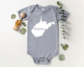 Homeland Tees West Virginia Home State Onesie®, State Baby Bodysuit, Baby Shower Gift, New Baby Welcome Gift, Newborn Baby Boy Baby Girl