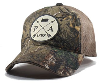 Homeland Tees Pennsylvania Arrow Hat - Realtree Camo Trucker Men's Cap
