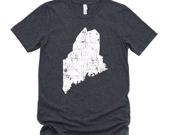 Homeland Tees Maine State Vintage Look Distressed Unisex T-shirt