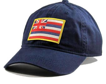 Homeland Tees Hawaii Flag Hat State Flag Embroidered Patch Dad Hat Men's Baseball Cap