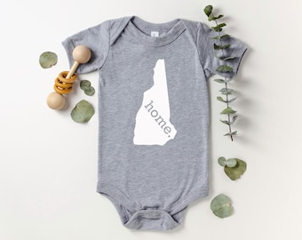 Homeland Tees New Hampshire Home State Onesie®, State Baby Bodysuit, Baby Shower Gift, New Baby Welcome Gift, Newborn Baby Boy Baby Girl