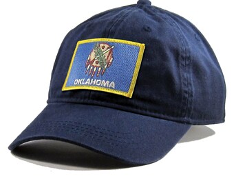 Homeland Tees Oklahoma Flag Hat State Flag Embroidered Patch Dad Hat Men's Baseball Cap
