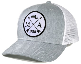 Homeland Tees Massachusetts Arrow Patch Trucker Hat
