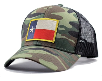 Homeland Tees Texas Flag Hat - Army Camo Trucker