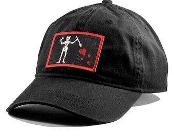 Homeland Tees Blackbeard Pirate Flag Hat - Cotton Twill