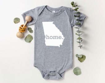 Homeland Tees Georgia Home State Onesie®, State Baby Bodysuit, Baby Shower Gift, New Baby Welcome Gift, Newborn Clothes Baby Boy Baby Girl