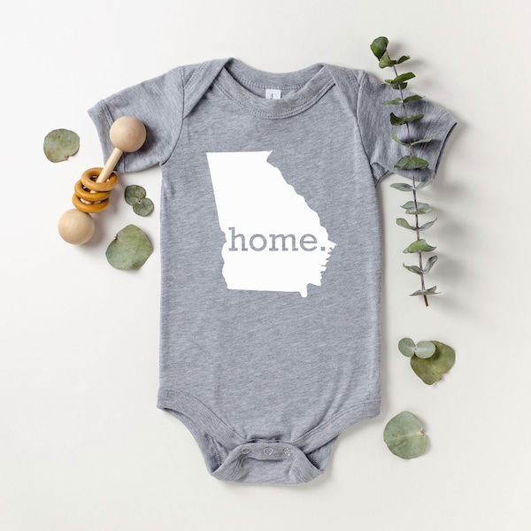 Homeland Tees Georgia Home State Onesie®, State Baby Bodysuit, Baby Shower Gift, New Baby Welcome Gift, Newborn Clothes Baby Boy Baby Girl