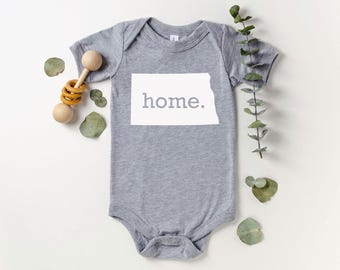 Homeland Tees North Dakota Home State Onesie®, State Baby Bodysuit, Baby Shower Gift, New Baby Welcome Gift, Newborn Baby Boy Baby Girl