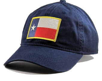 Homeland Tees Texas Flag Hat - Navy Dad Hat Baseball Cap Texas Flag Patch