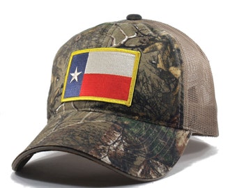 Homeland Tees Texas Flag Hat - Realtree Camo Trucker