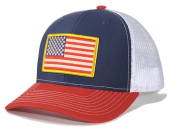 Homeland Tees USA Flag Patch Trucker Hat