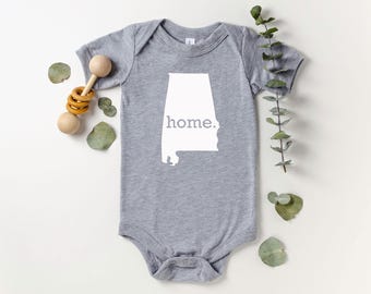 Homeland Tees Alabama Home State Onesie® Baby Bodysuit, New Baby Gift Baby Shower Gift, Baby Boy Baby Girl, Coming Home Outfit