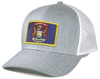 Homeland Tees Michigan Flag Patch Trucker Hat