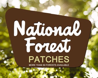 National Forest Patch, Embroidered Iron On Patch, National Park Patches, Souvenir Nature Patch, 3" x 2"
