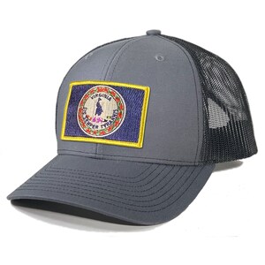 Casquette trucker avec écusson drapeau Virginie Homeland Tees