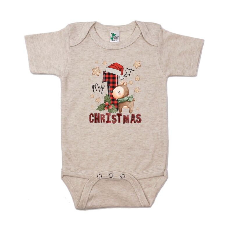 My First Christmas Baby Bodysuit, Baby's 1st Christmas Pajamas, Gender