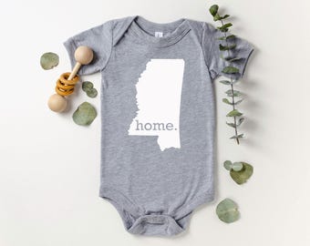 Homeland Tees Mississippi Home State Onesie®, State Baby Bodysuit, Baby Shower Gift, New Baby Welcome Gift, Newborn Baby Boy Baby Girl