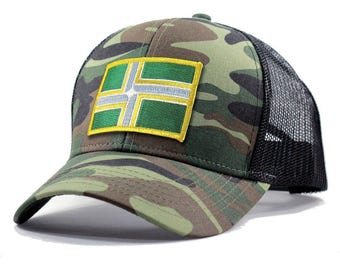 Homeland Tees Portland Flag Hat - Army Camo Trucker