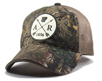 Homeland Tees Arkansas Arrow Hat - Realtree Camo Trucker Men's Cap