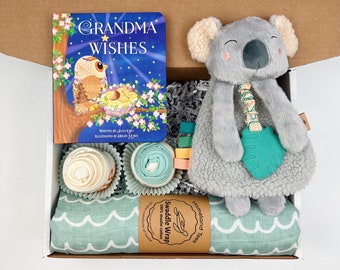 New Baby Gift Basket, Gift for Grandchild, Gift from Grandma, Baby Shower Gift, Grandma Wishes, Baby Book Gift, Baby Boy Baby Girl