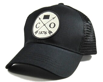 Homeland Tees Colorado Arrow Hat - All Black Trucker