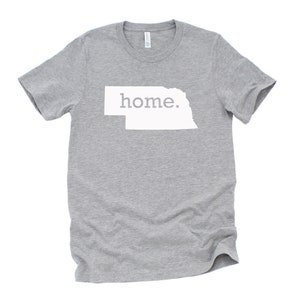 Homeland Tees Nebraska Home State T-Shirt Unisex Athletic Heather