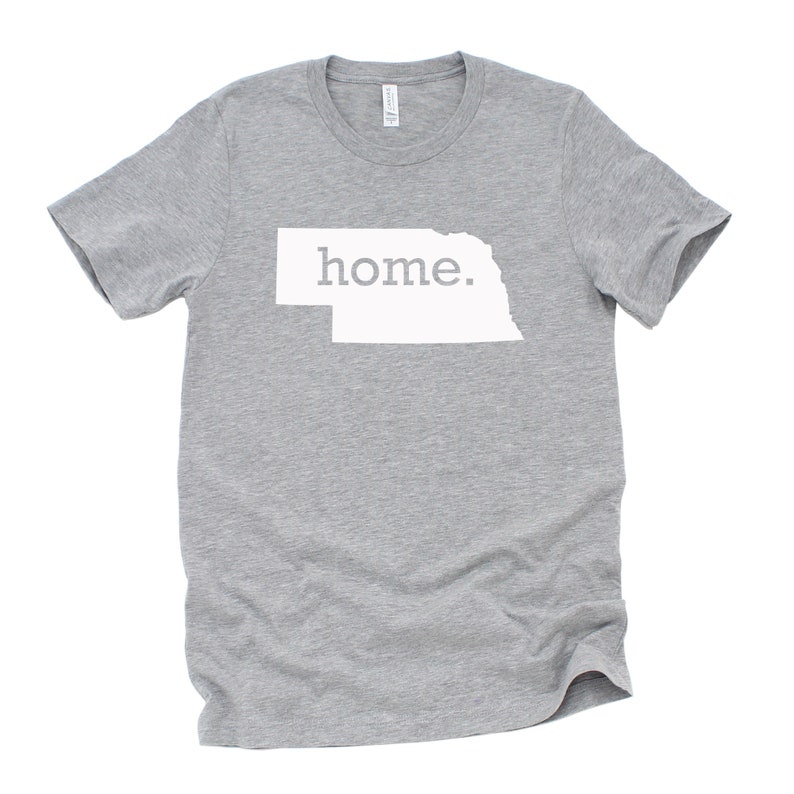 Homeland Tees Nebraska Home State T-Shirt Unisex Athletic Heather