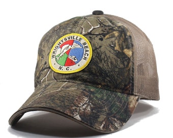 Homeland Tees Wrightsville Beach Realtree Camo Trucker Hat Men's Cap